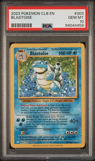 2023 Pokemon Clb-trading Card Game Classic Blastoise & Suicune Ex Deck Blastoise PSA