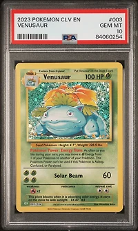 2023 Pokemon Clv-trading Card Game Classic Venusaur & Lugia Ex Deck 003 Venusaur PSA