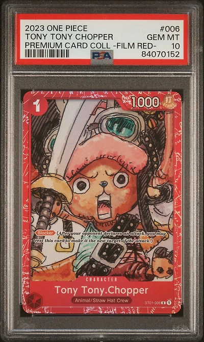 2023 One Piece Premium Card Collection -one Piece Film Red- 006 Tony Tony Chopper PSA 10