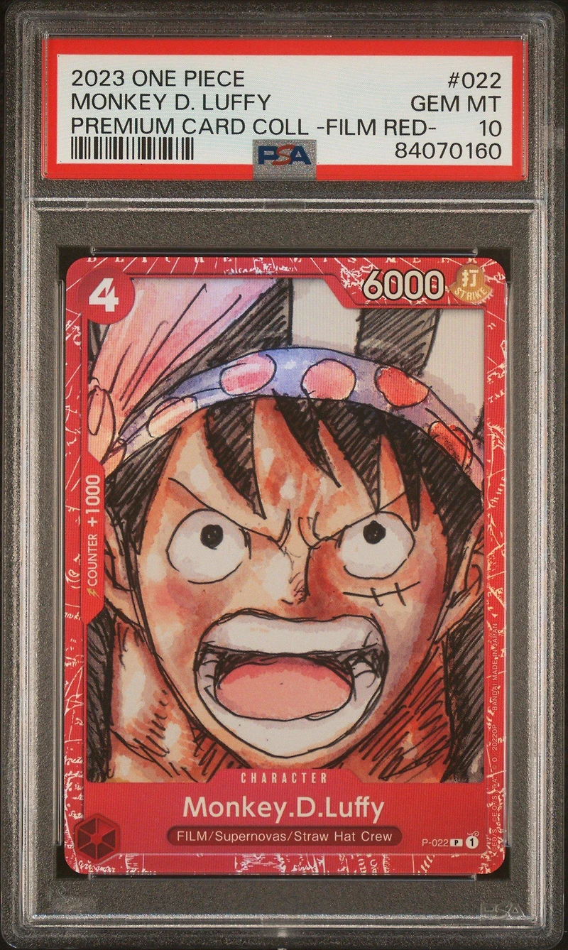 2023 One Piece Premium Card Collection -one Piece Film Red- 022 Monkey D. Luffy PSA 10