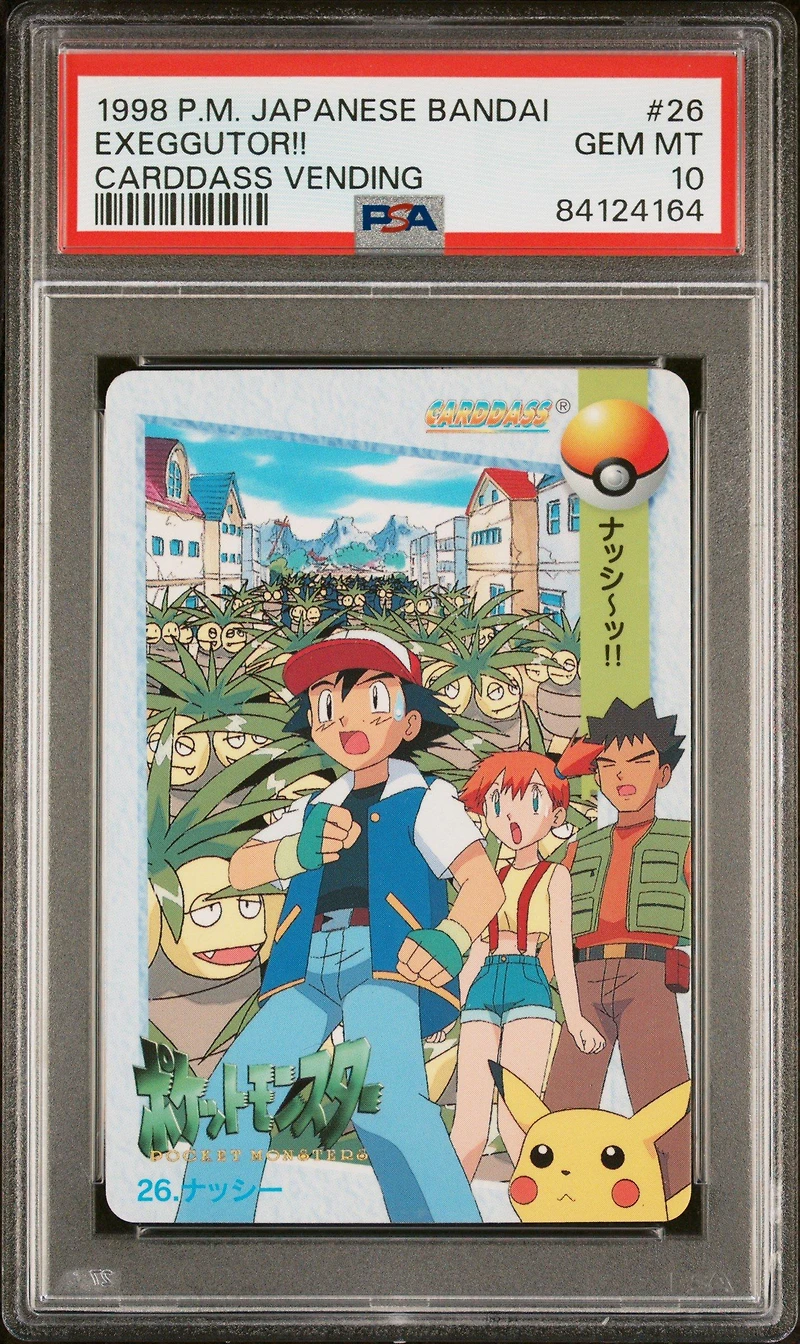 1998 Pokemon Japanese Bandai Carddass Vending 26 Exeggutor PSA 10