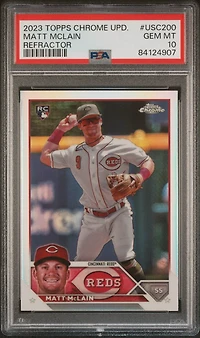 2023 Topps Chrome Update Usc200 Matt Mclain Refractor PSA 10