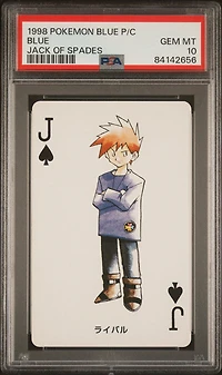1998 Pokemon Blue Version Playing Cards  Blue Jack Of Spades PSA 10