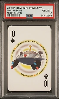2009 Pokemon Platinum Version Playing Cards Magnezone 10 Of Clubs PSA 10