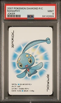 2007 Pokemon Diamond Version Playing Cards Manaphy Joker PSA 9