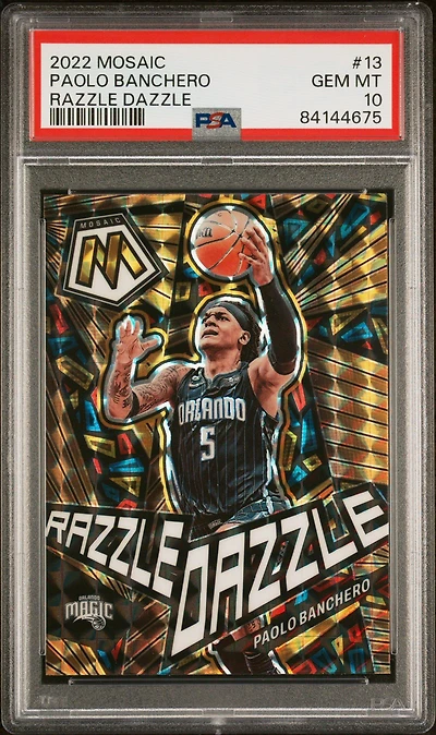 2022 Panini Mosaic Razzle Dazzle 13 Paolo Banchero PSA 10