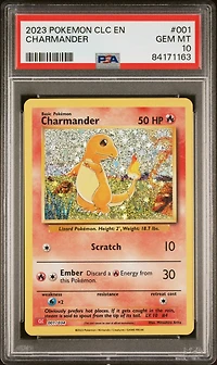 2023 Pokemon Clc-trading Card Game Classic Charizard & Ho-oh Ex Deck 001 Charmander PSA