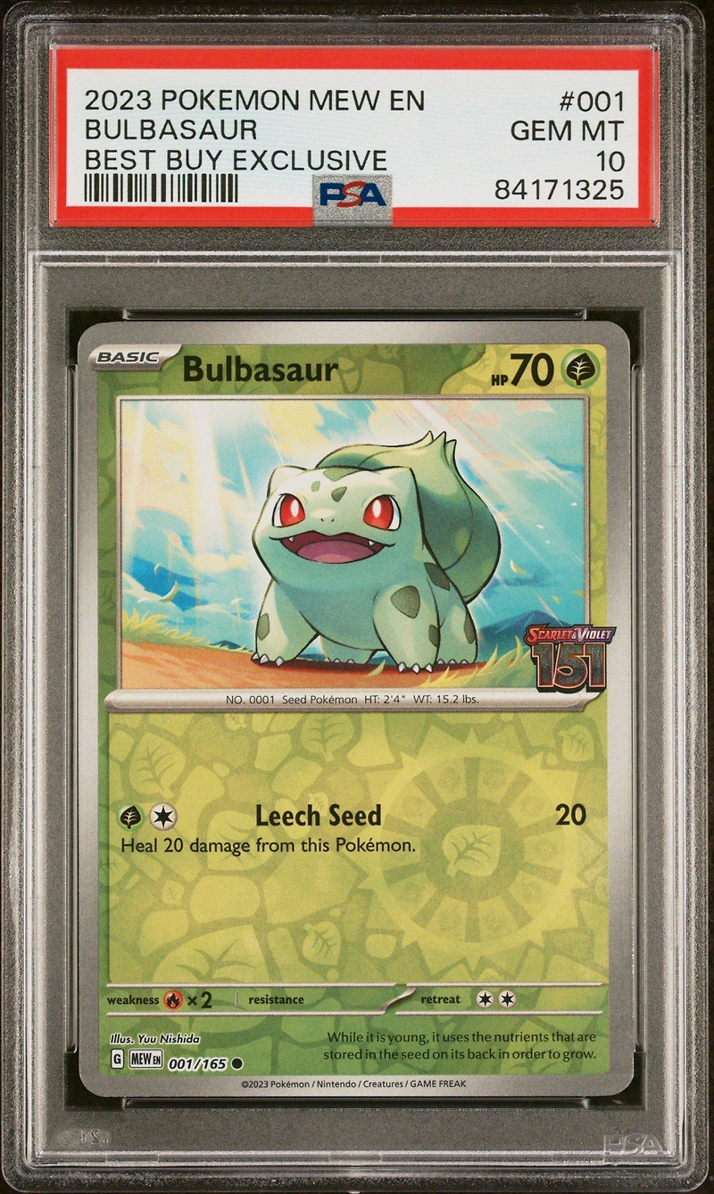 2023 Pokemon Mew En-151 001 Bulbasaur PSA