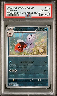 2023 Pokemon Japanese Sv2a-pokemon 151 119 Seaking Master Ball Reverse Holo PSA 10