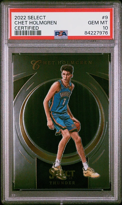 2022 Panini Select Select Certified 9 Chet Holmgren PSA 10