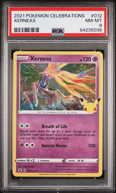 2021 Pokemon Celebrations 012 Xerneas PSA