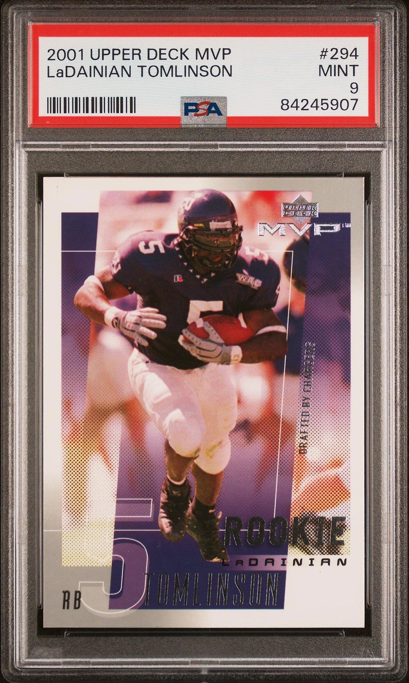 2001 Upper Deck Mvp 294 Ladainian Tomlinson PSA 9