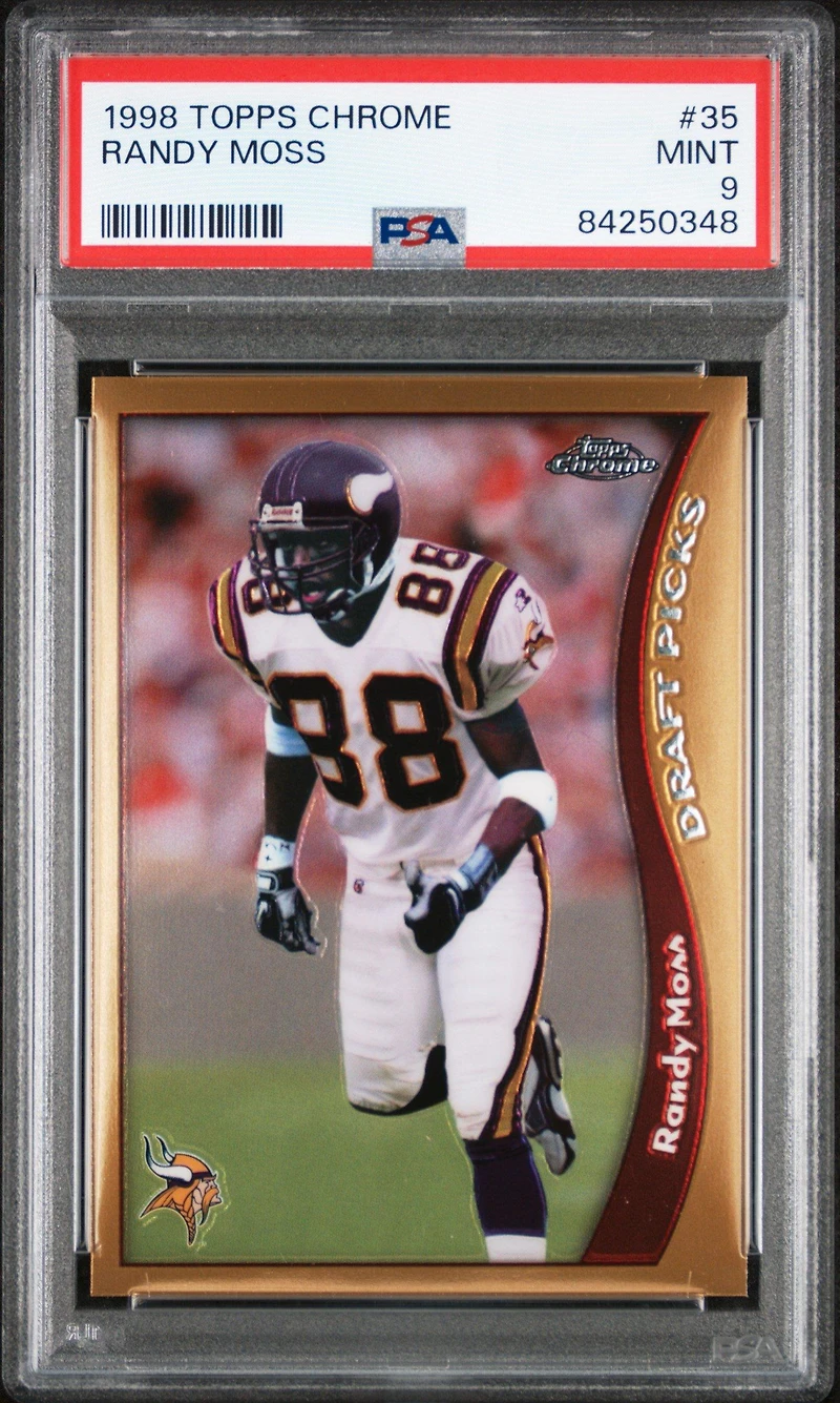 1998 Topps Chrome 35 Randy Moss PSA