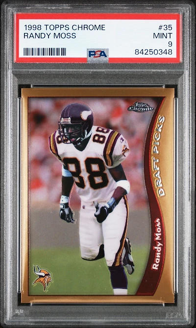 1998 Topps Chrome 35 Randy Moss PSA