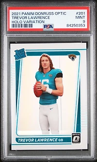 2021 Panini Donruss Optic 201 Trevor Lawrence Holo Variation PSA 9