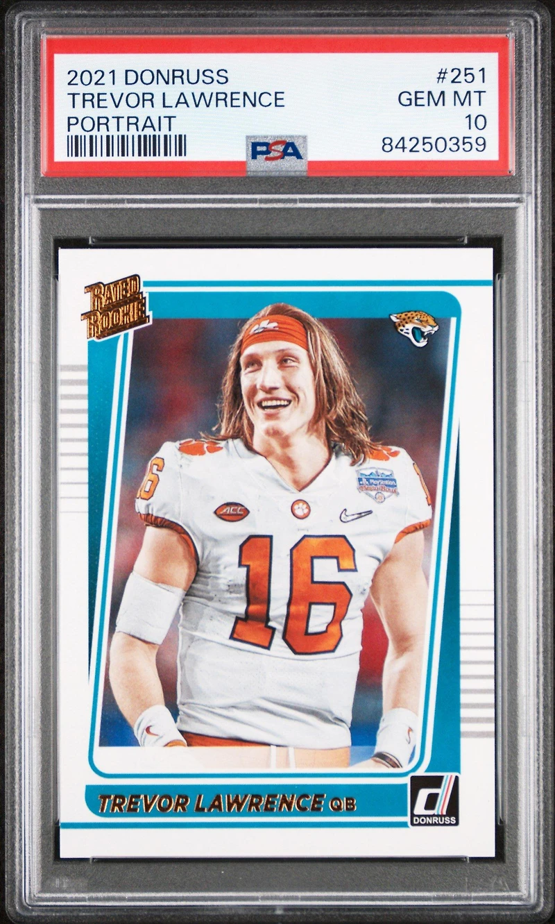 2021 Panini Donruss 251 Trevor Lawrence Portrait PSA 10