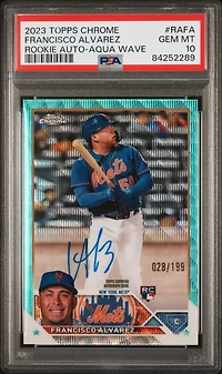 2023 Topps Chrome Rookie Autograph Rafa Francisco Alvarez PSA 10