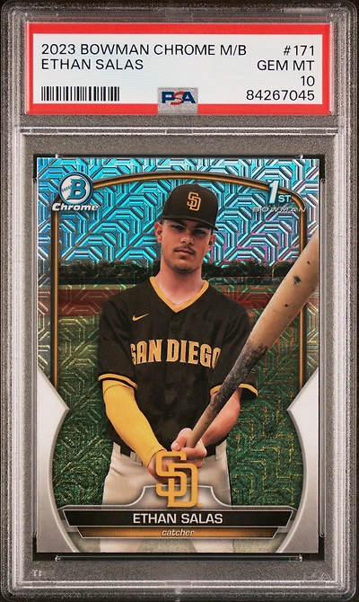 2023 Bowman Mega Box Chrome 171 Ethan Salas PSA 10