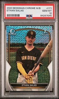 2023 Bowman Mega Box Chrome 171 Ethan Salas PSA 10