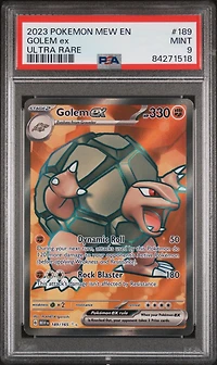 2023 Pokemon Mew En-151 189 Golem Ex Ultra Rare PSA