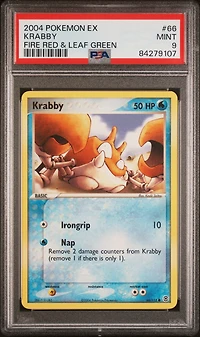 2004 Pokemon Ex Fire Red & Leaf Green 66 Krabby PSA 9