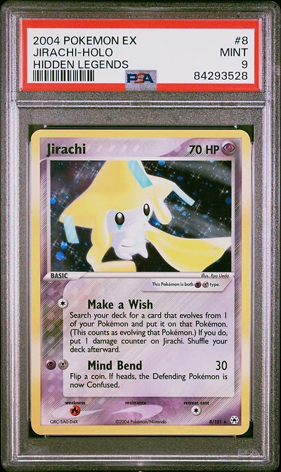 2004 Pokemon Ex Hidden Legends 8 Jirachi PSA 9