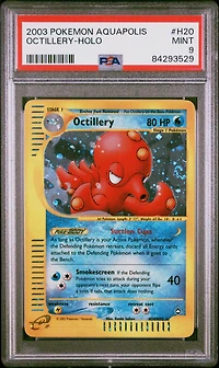 2003 Pokemon Aquapolis H20 Octillery PSA 9