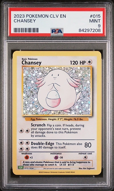 2023 Pokemon Clv-trading Card Game Classic Venusaur & Lugia Ex Deck 015 Chansey PSA