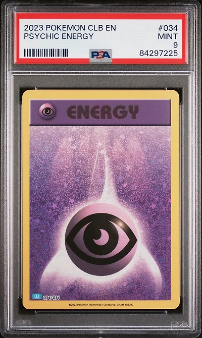 2023 Pokemon Clb-trading Card Game Classic Blastoise & Suicune Ex Deck 034 Psychic Energy PSA 9