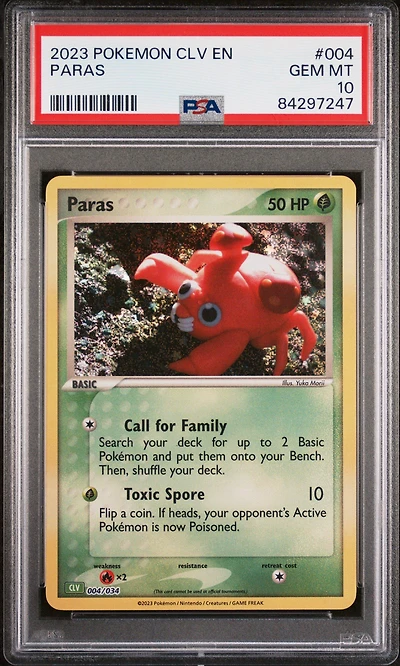 2023 Pokemon Clv-trading Card Game Classic Venusaur & Lugia Ex Deck 004 Paras PSA 10