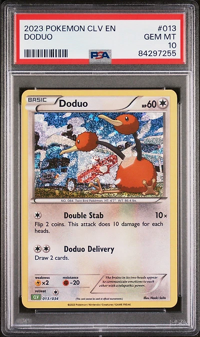 2023 Pokemon Clv-trading Card Game Classic Venusaur & Lugia Ex Deck 013 Doduo PSA 10