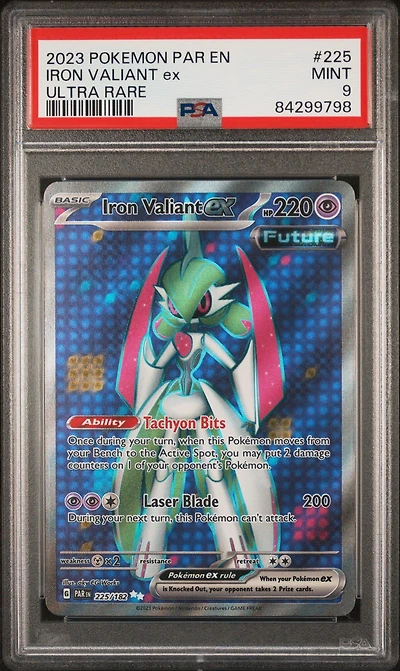 2023 Pokemon Par En-paradox Rift 225 Iron Valiant Ex Ultra Rare PSA