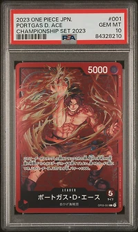 2023 One Piece Japanese Promos 001 Portgas D. Ace Championship Set 2023 PSA 10