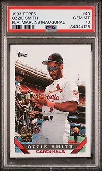 1993 Topps 40 Ozzie Smith Fla. Marlins Inaugural PSA 10