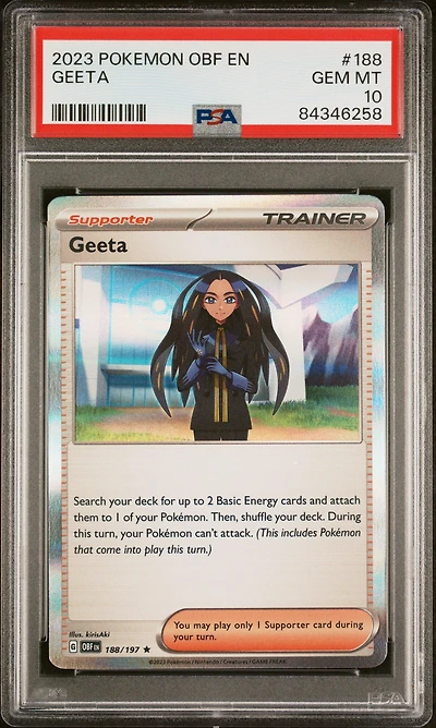 2023 Pokemon Obf En-obsidian Flames Geeta PSA 10