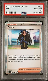 2023 Pokemon Obf En-obsidian Flames Geeta PSA 10