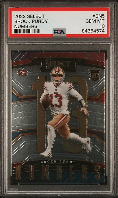 2022 Panini Select Select Numbers Sn5 Brock Purdy PSA