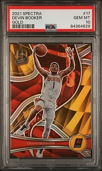 2021 Panini Spectra 17 Devin Booker Gold PSA 10
