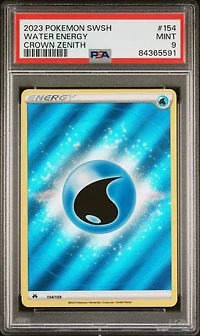 2023 Pokemon Sword And Shield Crown Zenith 154 Water Energy PSA 9