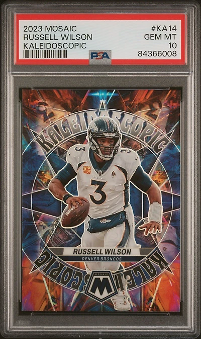 2023 Panini Mosaic Kaleidoscopic Ka14 Russell Wilson PSA 10