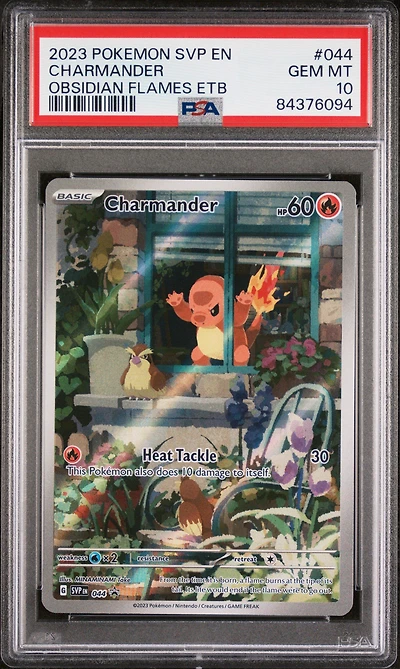 2023 Pokemon Svp En-sv Black Star Promo 044 Charmander Obsidian Flames Elite Trainer Box PSA 10