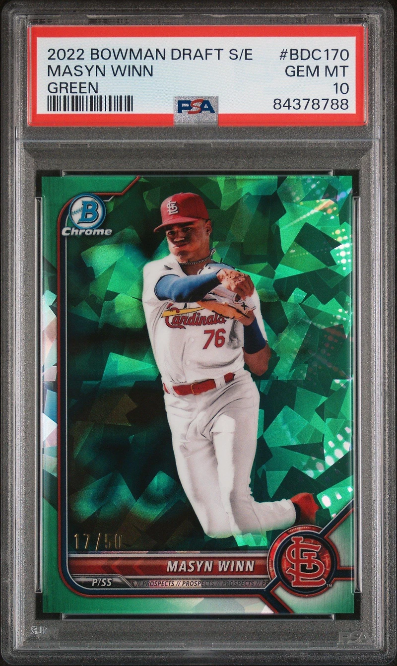 2022 Bowman Draft Chrome Sapphire Edition Bdc170 Masyn Winn PSA 10