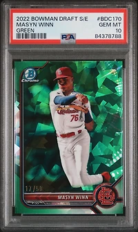 2022 Bowman Draft Chrome Sapphire Edition Bdc170 Masyn Winn PSA 10