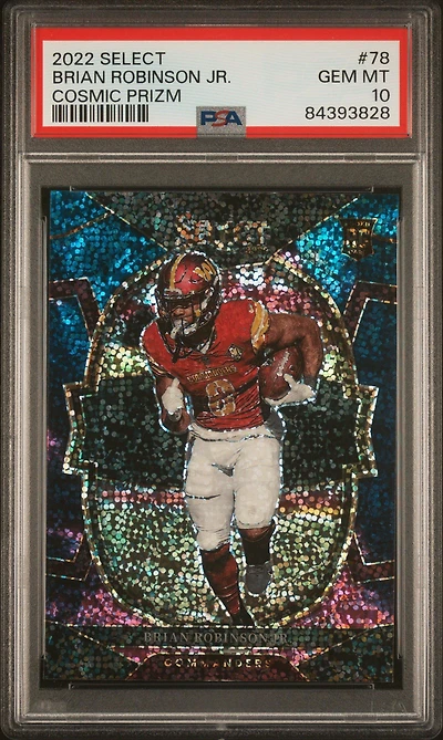 2022 Panini Select 78 Brian Robinson Jr. Cosmic Prizm PSA 10