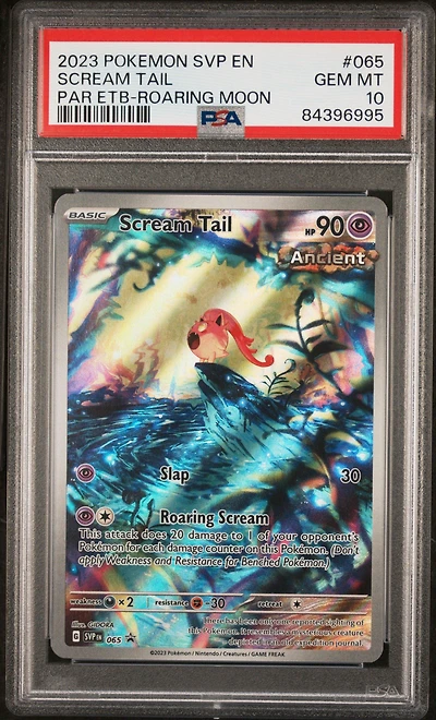 2023 Pokemon Svp En-sv Black Star Promo 065 Scream Tail Paradox Rift Elite Trainer Box-roaring Moon PSA 10