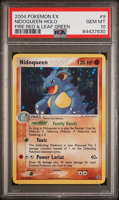 2004 Pokemon Ex Fire Red & Leaf Green 9 Nidoqueen-holo PSA 10