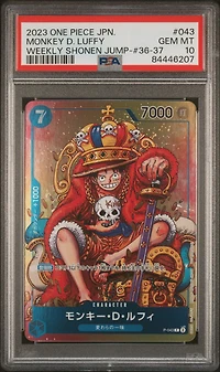 2023 One Piece Japanese Promos 043 Monkey D. Luffy Weekly Shonen Jump-issue 36-37 PSA