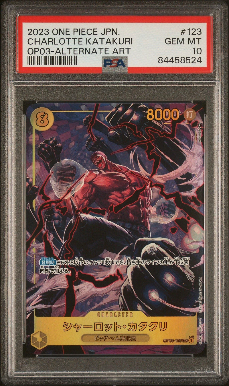 2023 One Piece Japanese Pillars Of Strength 123 Charlotte Katakuri Alternate Art PSA 10
