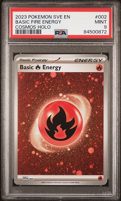 2023 Pokemon Sve En-basic Energies 002 Basic Fire Energy Cosmos Holo PSA