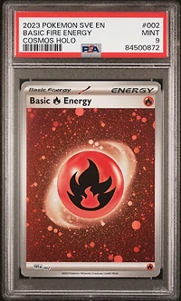 2023 Pokemon Sve En-basic Energies 002 Basic Fire Energy Cosmos Holo PSA